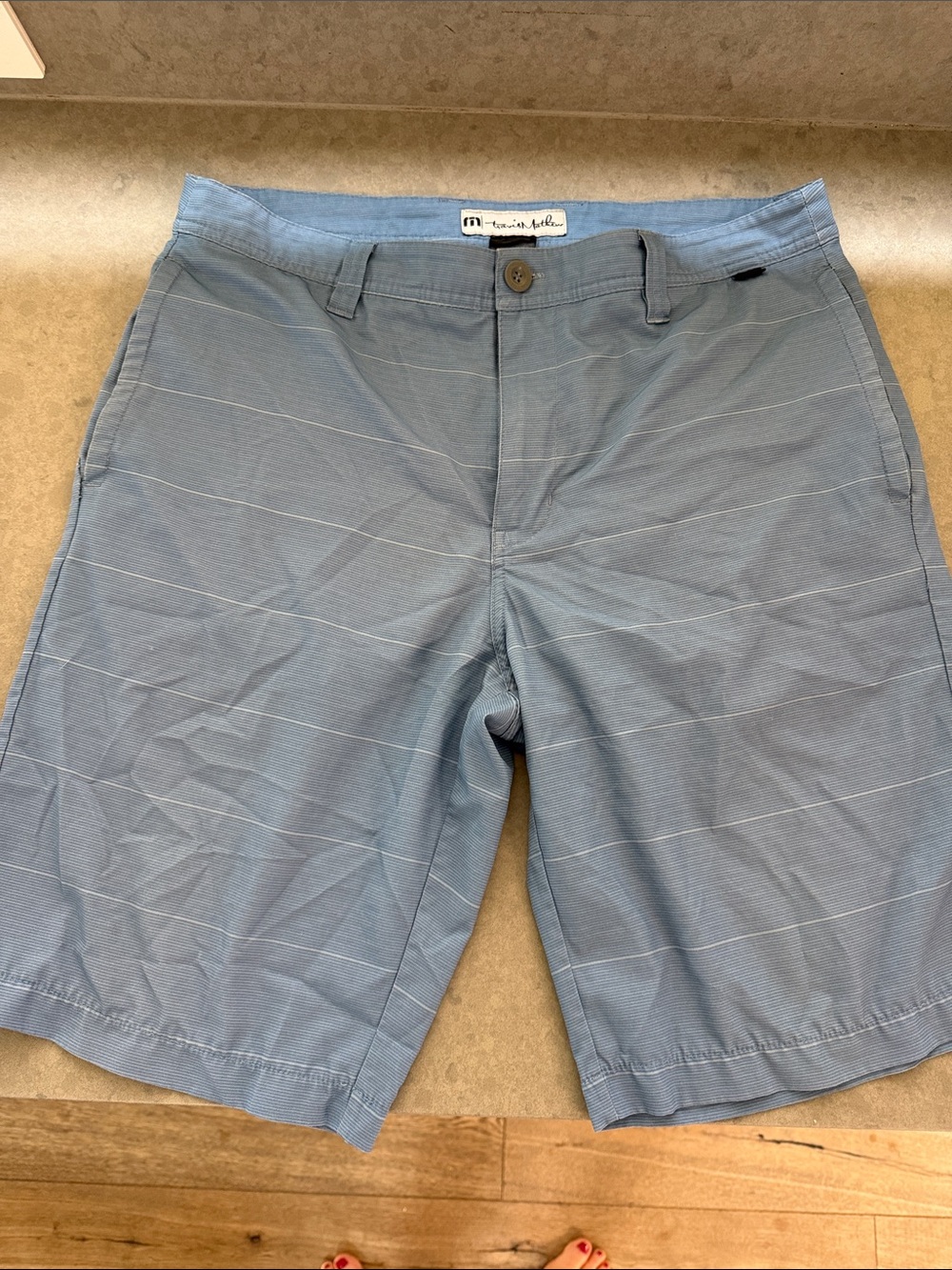 Travis Mathew Pale Blue Men's Performance Golf Shorts